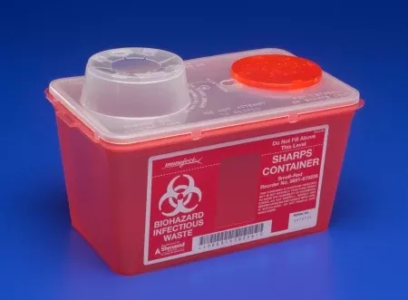1 Gallon Red Sharps-a-Gator Sharps Container, Chimney Top - 8881676236- Case of 40