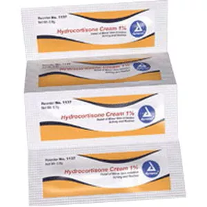 1% Hydrocortisone Cream, 8/9 G Foil Packet- Box of 144