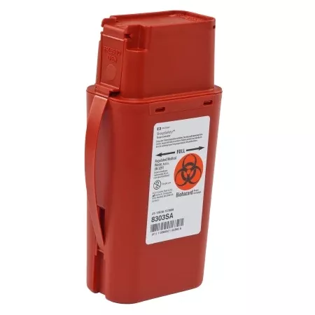 1 Quart Red SharpSafety Sharps Container Transportable 8303SA- 1 Each