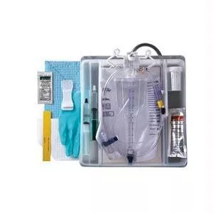 100% Silicone Closed System Foley Catheter Tray 18 Fr 10 Cc- Each of 1