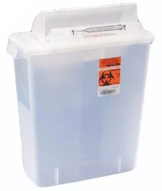 3 Gallon SharpStar In-Room Translucent Base Horizontal Entry Container - 8536SA- Case of 10