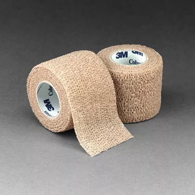 3M 1583 - Cohesive Bandage 3M™ Coban™ 3 Inch X 5 Yard Standard Compression Self-adherent Closure Tan NonSterile