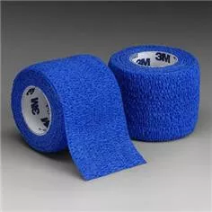 3M 1583B - Cohesive Bandage 3M™ Coban™ 3 Inch X 5 Yard Standard Compression Self-adherent Closure Blue NonSterile
