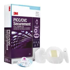 3M 1837-2100 - PICC/CVC Securement Device + Tegaderm™ I.V. Advanced Securement Dressing 3M™ Tegaderm™ Film 3-1/2 X 4-1/2 Inch Sterile