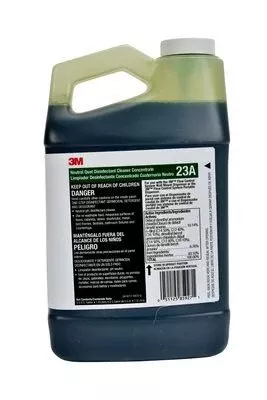 3M 3M™ Neutral Quat Surface Disinfectant Cleaner Germicidal Manual Pour Liquid Concentrate 1/2 gal. Jug Lemon Scent NonSterile - Case of 4 - 23A-CS