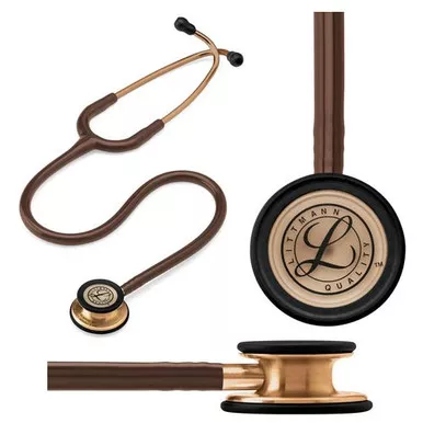 3M 5809 - Littmann Classic III Stethoscope, Copper-Finish Chestpiece, Chocolate Tube, 27"