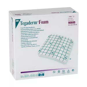 3M 90600 - Foam Dressing 3M™ Tegaderm™ High Performance 2 X 2 Inch Square Non-Adhesive without Border Sterile