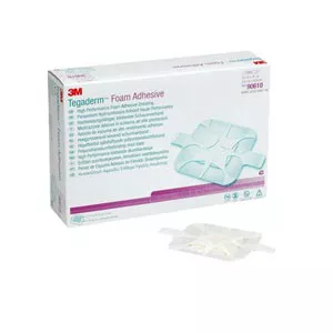 3M 90610 - Foam Dressing 3M™ Tegaderm™ High Performance 3-1/2 X 3-1/2 Inch Square Adhesive with Border Sterile