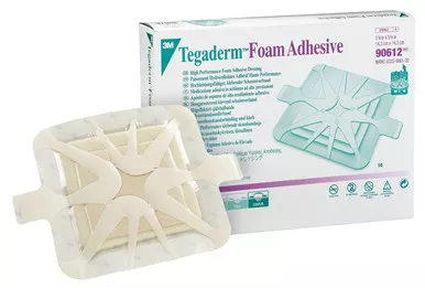 3M 90612 - Foam Dressing 3M™ Tegaderm™ High Performance 5-5/8 X 5-5/8 Inch Square Adhesive with Border Sterile