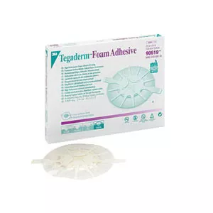 3M 90619 - Foam Dressing 3M™ Tegaderm™ High Performance 5-1/2 X 5-1/2 Inch Heel Adhesive with Border Sterile