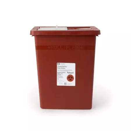 8 Gallon Red SharpSafety Sharps Container with Slide Lid 8980S- 1 Each