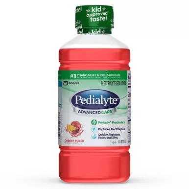 Abbott 63057 - Oral Electrolyte Solution Pedialyte AdvancedCare™ Cherry Punch Flavor 33.8 oz.