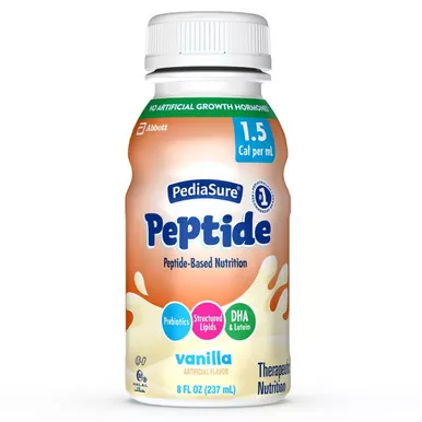 Abbott 67417 - PediaSure Peptide 1.5, Vanilla, 8 fl. oz., RTF, Institutional
