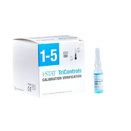 Abbott Point of Care Calibration Verification Set iSTAT Tricontrols Hematocrit, Blood Gases, Electrolytes, Chemistries 5 X 1.7 mL For iSTAT Point-of-Care Analyzer Liquid - Each - 05P7001-EA