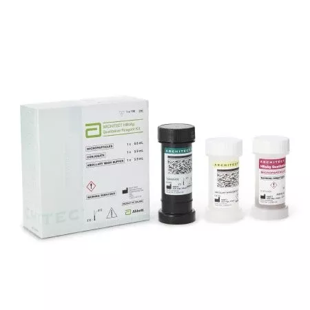 Abbott Reagent Architect™ Antibody Test Hepatitis B Surface Antigen For Architect Immunoassay Analyzers 100 Tests R1: 6.6 mL, R2: 5.9 mL, R3: 5.9 mL - Box of 100 - 04P5325-BX