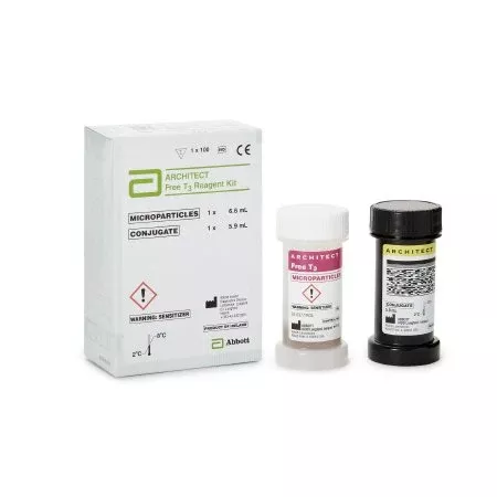 Abbott Reagent Kit Architect™ Thyroid / Metabolic Assay Free Triiodothyronine (T3) For Architect c4100 Analyzer 100 Tests - Each - 07K6327-EA