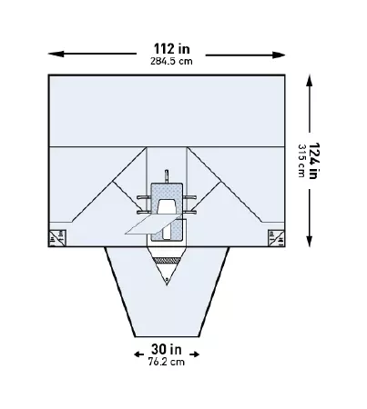 Abdominal Drape McKesson LAVH Laparotomy Drape 112 W X 30 W X 124 L Inch Sterile- Default Title