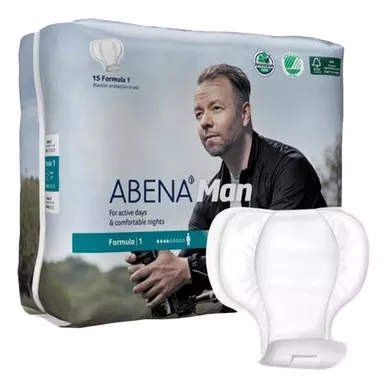 Abena 1000017162 - Abena Man Bladder Control Pads, Formula 1, 9" x 11.5"