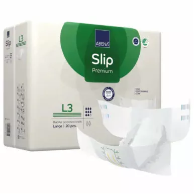 Abena 1000021291 - Adult Incontinence Brief Slip Premium L3, Large, Absorbency Level 3, 39" - 59"