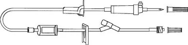 Advanced Medical Systems AMS-975-1 - Primary IV Administration Set Vygon Gravity 1 Port 20 Drops / mL Drip Rate 0.2 Micron Filter 84 Inch Tubing Solution Without Flow Regulator