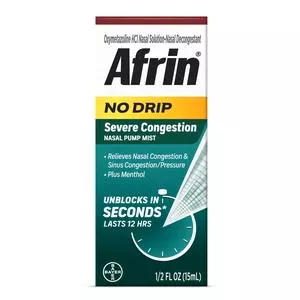 Afrin No Drip Severe Congestion Pump Nasal Mist, 0.5 Oz- 1 Each