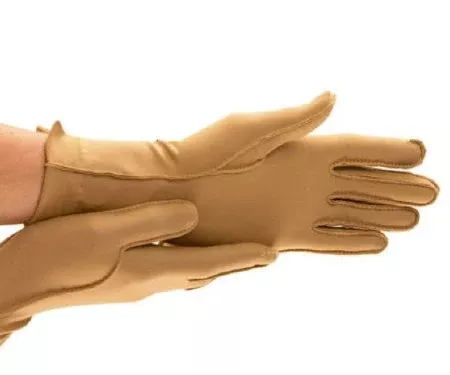 Alimed Compression Gloves Isotoner Therapeutic Full Finger Large Over-the-Wrist Length Ambidextrous Nylon / Spandex - Pair - 2970019472-PR