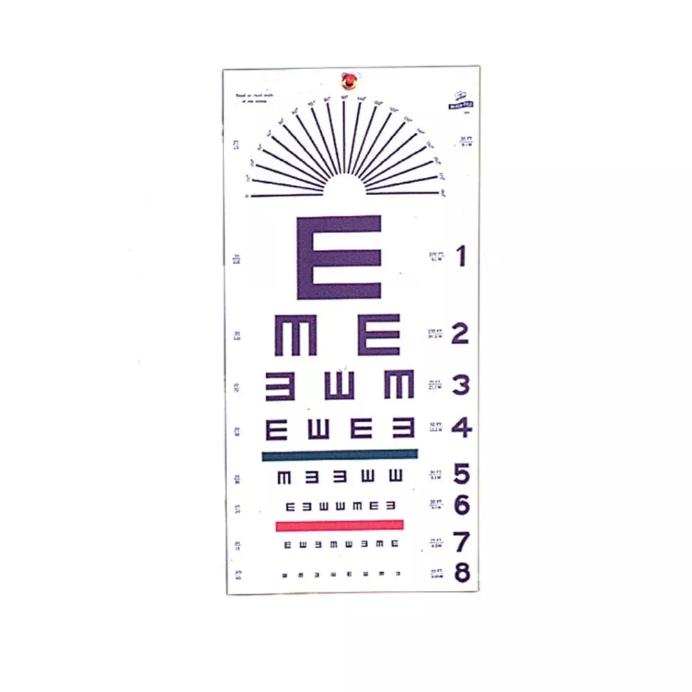 Alimed Illiterate/Tumbling E Hanging Eye Chart Illiterate/Tumbling E Hanging Eye Chart - 98EYE3-1