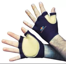 Alimed Impact Glove IMPACTO Fingerless Large Black / Tan Hand Specific Pair - Pair - 2970009819-PR