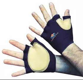 Alimed Impact Glove IMPACTO Fingerless Medium Black / Tan Hand Specific Pair - Pair - 2970009820-PR