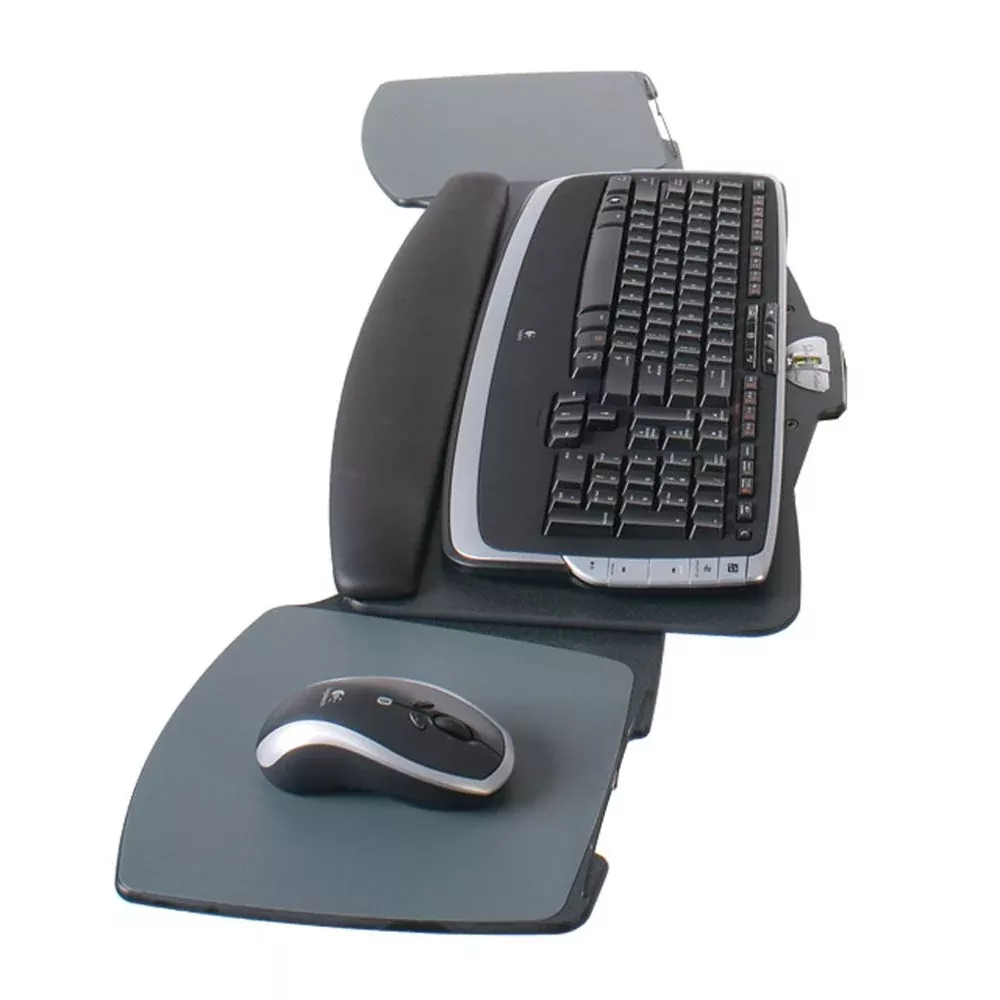 Alimed ISE Keyboard Swing Tray, Curved/Diagonal Corner Curved/Diagonal Corner, Leverless - 71012