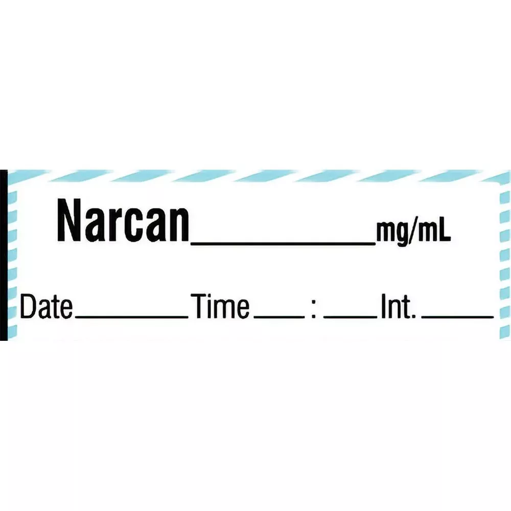Alimed Narcan Labels, Tape Roll or Pre-Cut Roll Narcan Label, Tape Roll, Standard - 924589/NA/BLANK