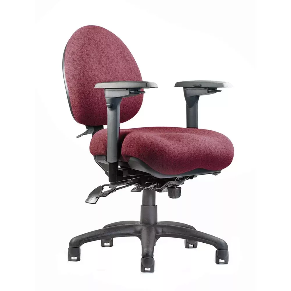 Alimed Neutral Posture Mid Back Task Chair Mid Back Task Chair, Vinyl, Cleanroom, Grey - 711253/NA/NA/GREY