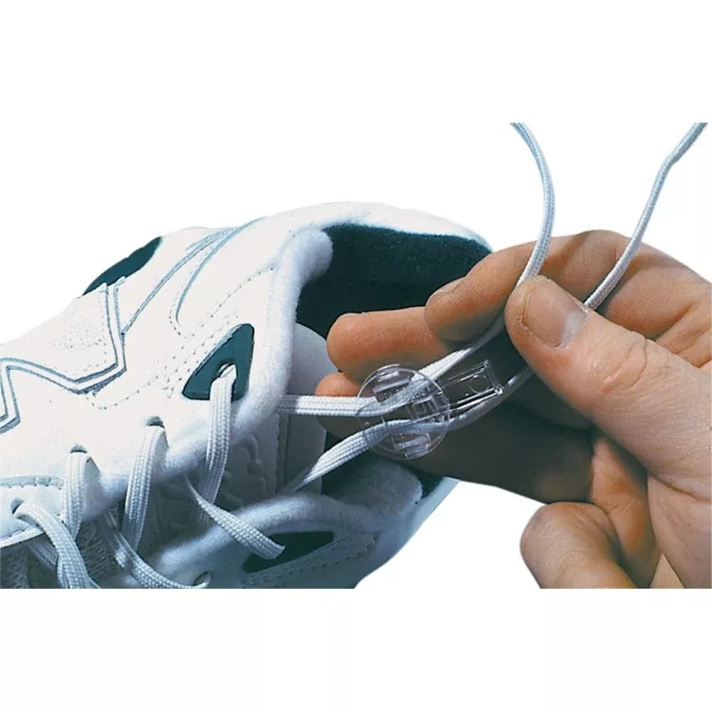 Alimed No-Tie Stretch Shoe Laces No-Tie Stretch Lace w/Pull-Tab Lock, White, Pr. - 8179
