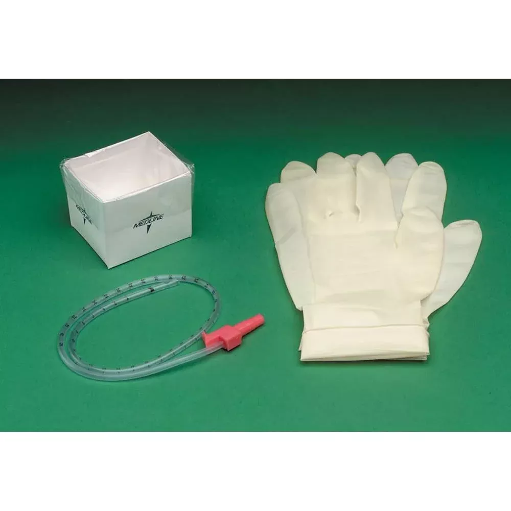 Alimed Open Suction Cath Kits (Dry) Open Suction Cath Kits, Dry, Whistle Tip, 14-Fr, Two Gloves - 980081