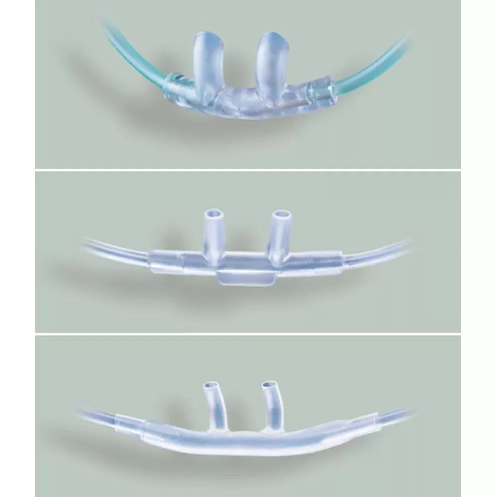 Alimed Oxygen Cannulas Standard Nasal Cannula, Adult, Flared Straight Tip, 7' Oxygen Tubing, 50/cs, - 934307