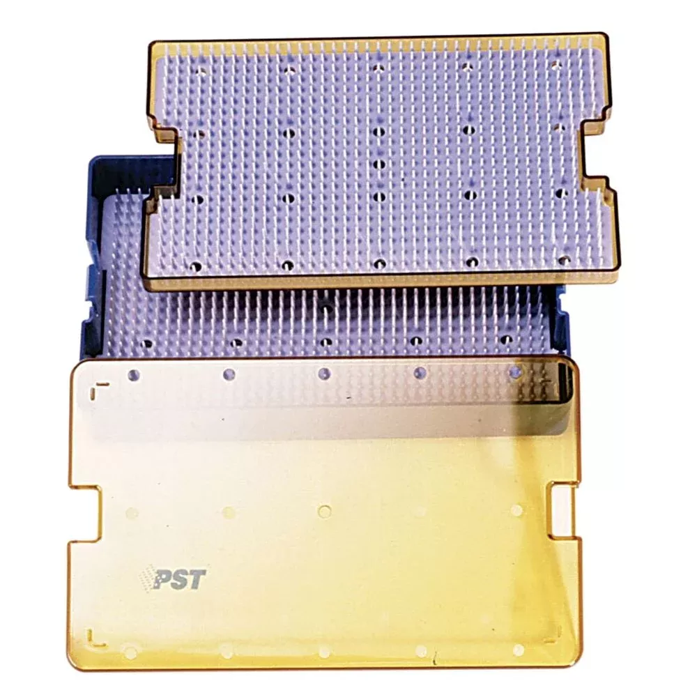 Alimed PST Universal Sterilization Trays Micro Tray, Base, Insert Tray, Lid and 2 Mats, 6"W x 10"L x 1-1/2"D - 960382