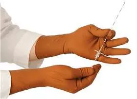 Alimed Radiation Reducing Glove XGuard RR1 Size 6 Sterile Pair Latex / Lead Extended Cuff Length Textured Fingertips Brown Not Chemo Approved - Box of 5 - 2970012746-BX