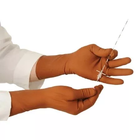 Alimed Radiation Reducing Glove XGuard RR2 Size 8.5 Sterile Pair Latex / Lead Extended Cuff Length Textured Fingertips Brown Not Chemo Approved - Box of 5 - 2970012758-BX