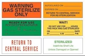 Alimed Specialty Central Service Labels Gas Sterilize Only Labels - 926351