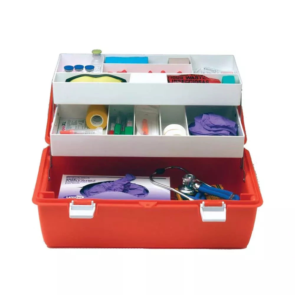 Alimed Storage and Transport Cases 8-14 Compartment Storage Case, Two Drawers - 924494