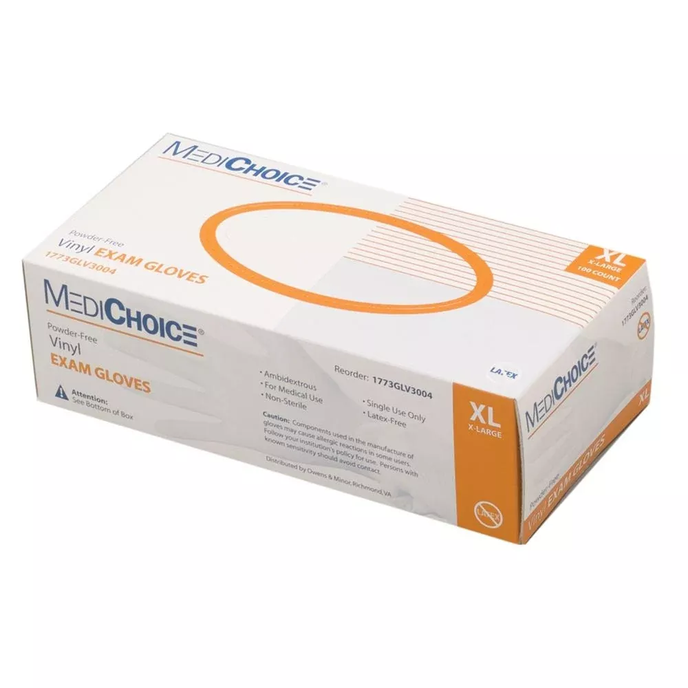 Alimed Vinyl Exam Gloves Vinyl Exam Gloves, Large - 934171