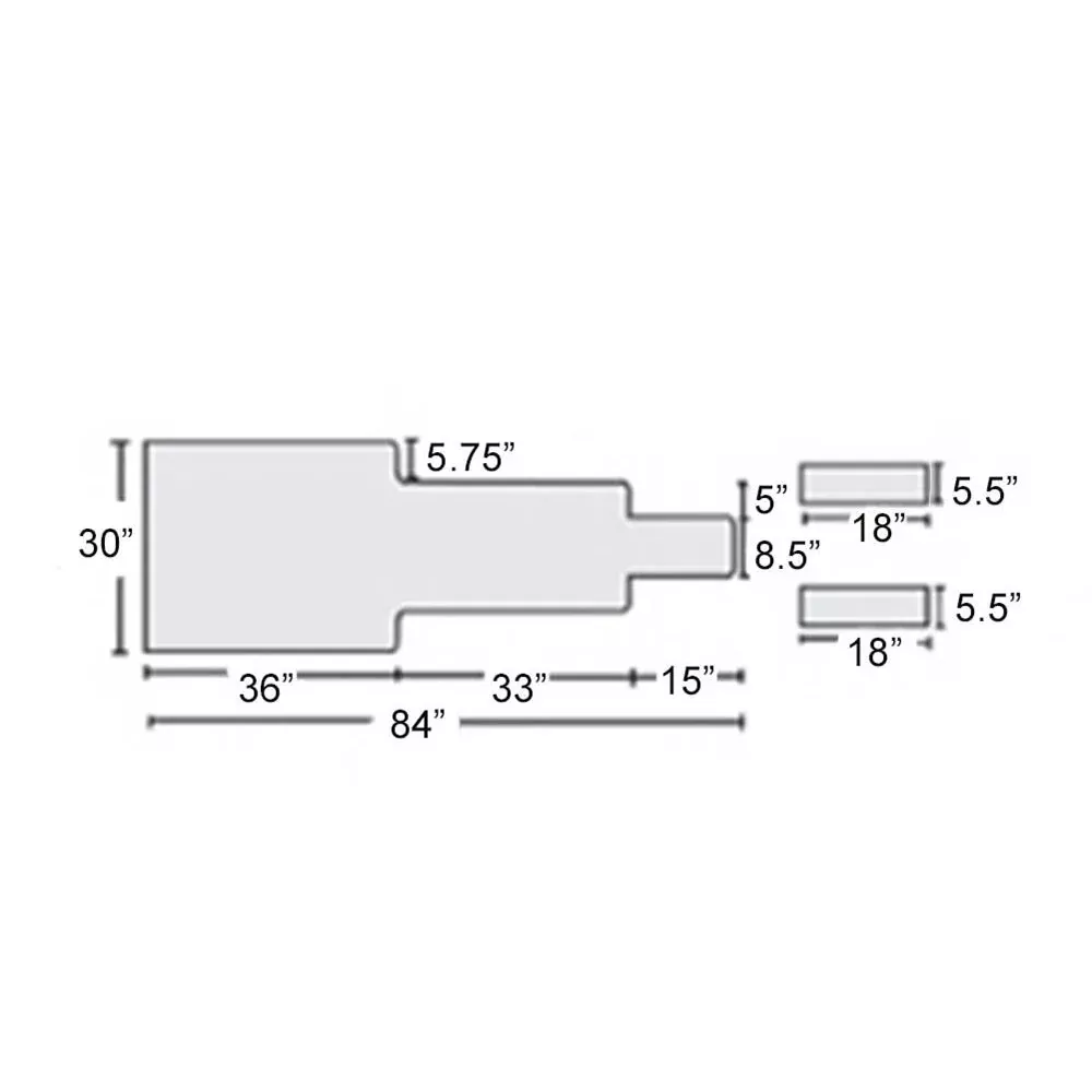 Alimed XRE-ADC Table Pad with Armboards XRE-ADC Tablepad with Armboards, Polyfoam - 920751
