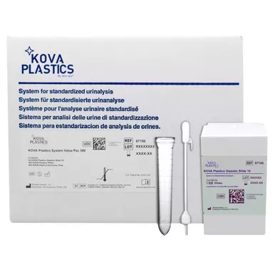 Alltrista Plastics LLC 87156 - Urinalysis Consumables Kit KOVA Plastics System Pac 500 Urinalysis System 500 Tests Non-Regulated