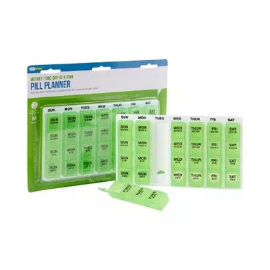 Apothecary 02571567124 - Pill Organizer One-Day-At-A-Time Medium 7 Day 4 Dose