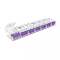 Apothecary 67571 - 7-Day Push Button Pill Reminder 2" x 8-3/4" X-Large