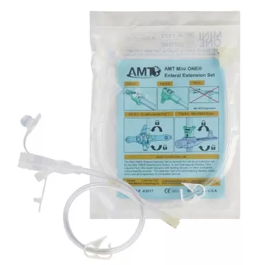Applied Medical Tech 8-1222 - Right Angle Connector with Y-Port Adapter Mini ONE 12 Inch, Clear