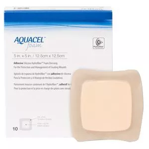 Aquacel Gelling Adhesive Foam Dressing 5" X 5"- 1 Each