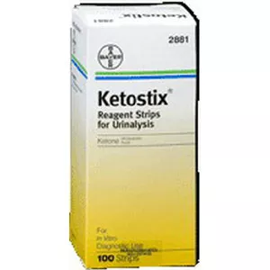 Ascensia 2881 - Reagent Test Strips Ketostix Ketone 100 per Bottle