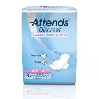 Attends ADPTHIN - Attends Discreet Ultrathin Pads 9" Long