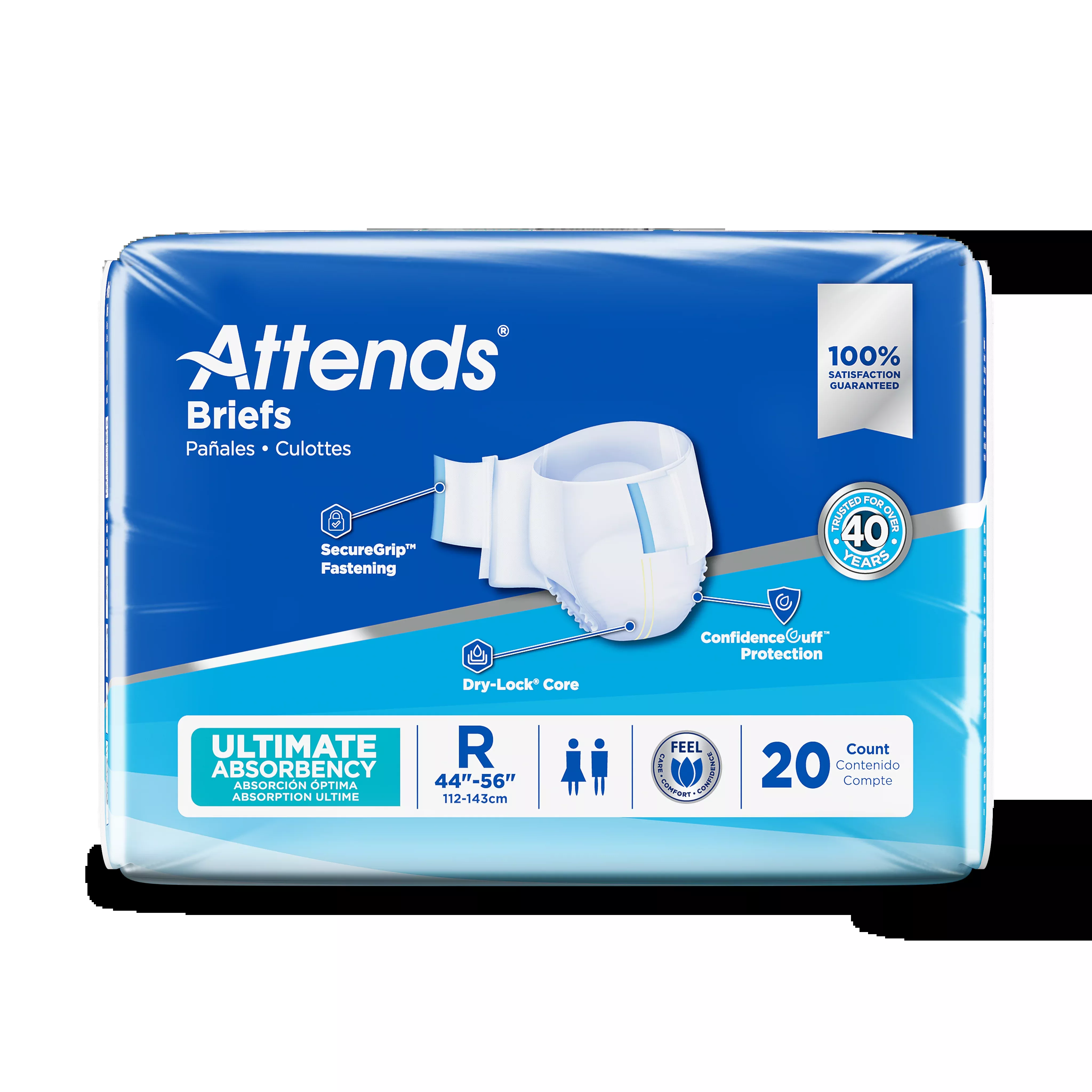Attends Briefs, Ultimate Absorbency, Regular- Pack of 20